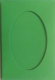Karty passepartout oval 10,5x15cm 5+5 , zielone Karty passepartout oval 10,5x15cm 5+5 , zielone